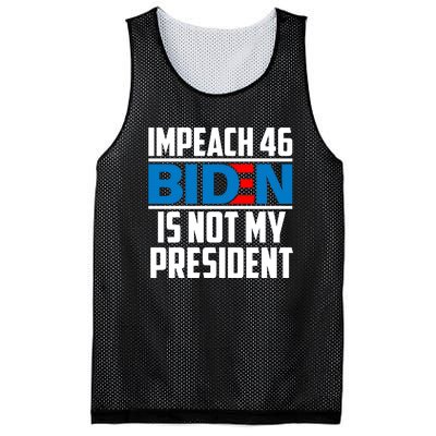 Impeach 46 Biden Is Not My President Anti Joe Biden Mesh Reversible Basketball Jersey Tank