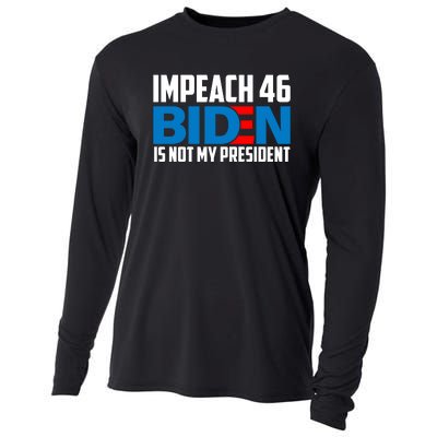 Impeach 46 Biden Is Not My President Anti Joe Biden Cooling Performance Long Sleeve Crew