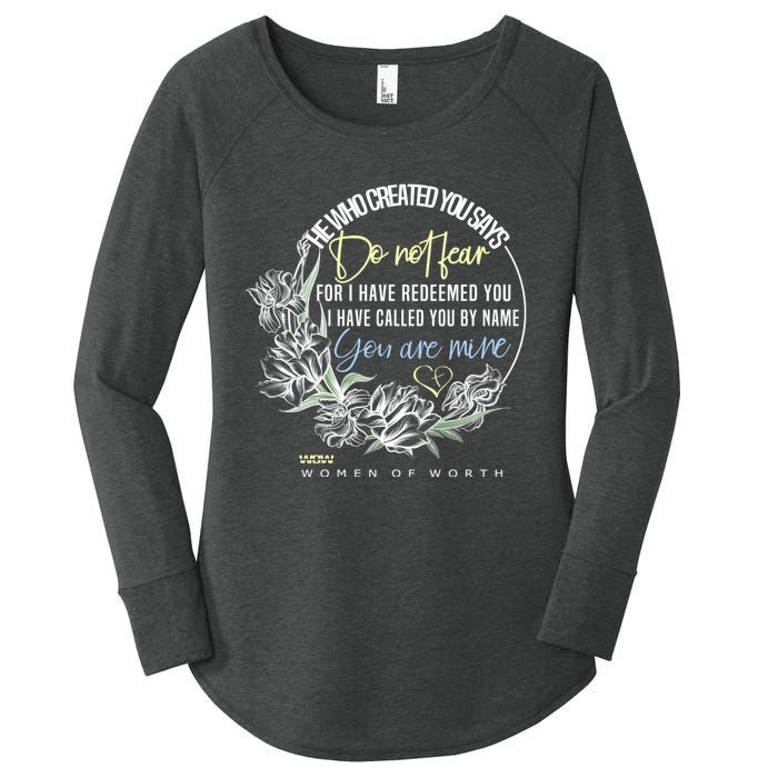 Isaiah 43:1 Bible Verse Do Not Fear Women's Perfect Tri Tunic Long Sleeve Shirt