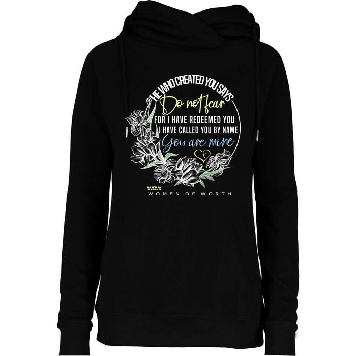 Isaiah 43:1 Bible Verse Do Not Fear Womens Funnel Neck Pullover Hood