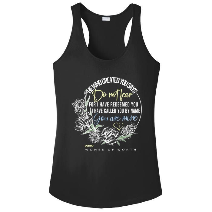 Isaiah 43:1 Bible Verse Do Not Fear Ladies PosiCharge Competitor Racerback Tank