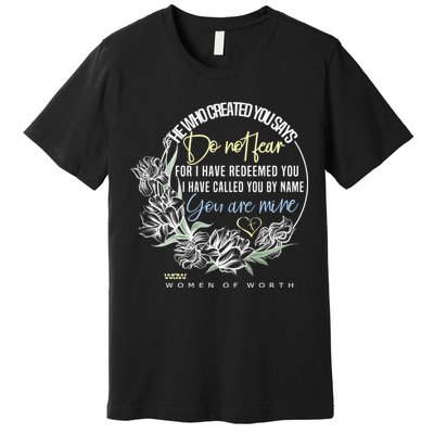 Isaiah 43:1 Bible Verse Do Not Fear Premium T-Shirt