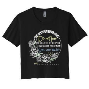 Isaiah 43:1 Bible Verse Do Not Fear Women's Crop Top Tee