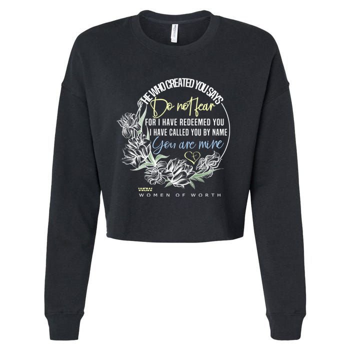 Isaiah 43:1 Bible Verse Do Not Fear Cropped Pullover Crew