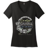 Isaiah 43:1 Bible Verse Do Not Fear Women's V-Neck T-Shirt