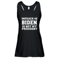 Impeach 46 Biden Is Not My President Anti Joe Biden Ladies Essential Flowy Tank