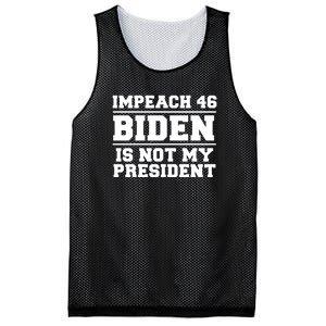 Impeach 46 Biden Is Not My President Anti Joe Biden Mesh Reversible Basketball Jersey Tank