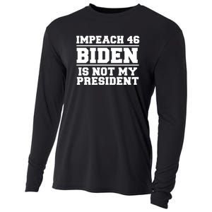 Impeach 46 Biden Is Not My President Anti Joe Biden Cooling Performance Long Sleeve Crew