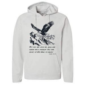 Isaiah 40:31 Bible Quote Christian Faith Performance Fleece Hoodie