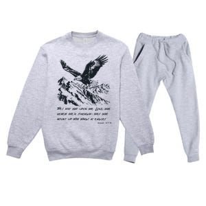 Isaiah 40:31 Bible Quote Christian Faith Premium Crewneck Sweatsuit Set