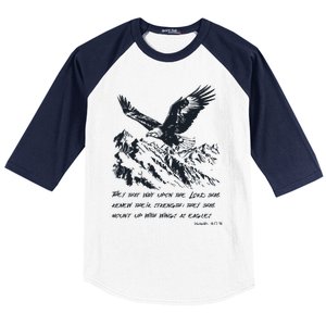 Isaiah 40:31 Bible Quote Christian Faith Baseball Sleeve Shirt