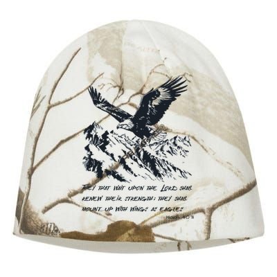 Isaiah 40:31 Bible Quote Christian Faith Kati - Camo Knit Beanie