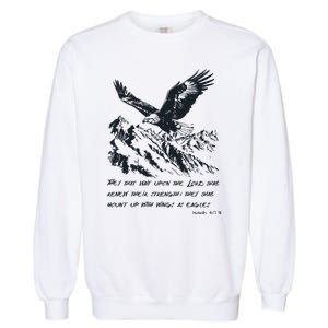 Isaiah 40:31 Bible Quote Christian Faith Garment-Dyed Sweatshirt