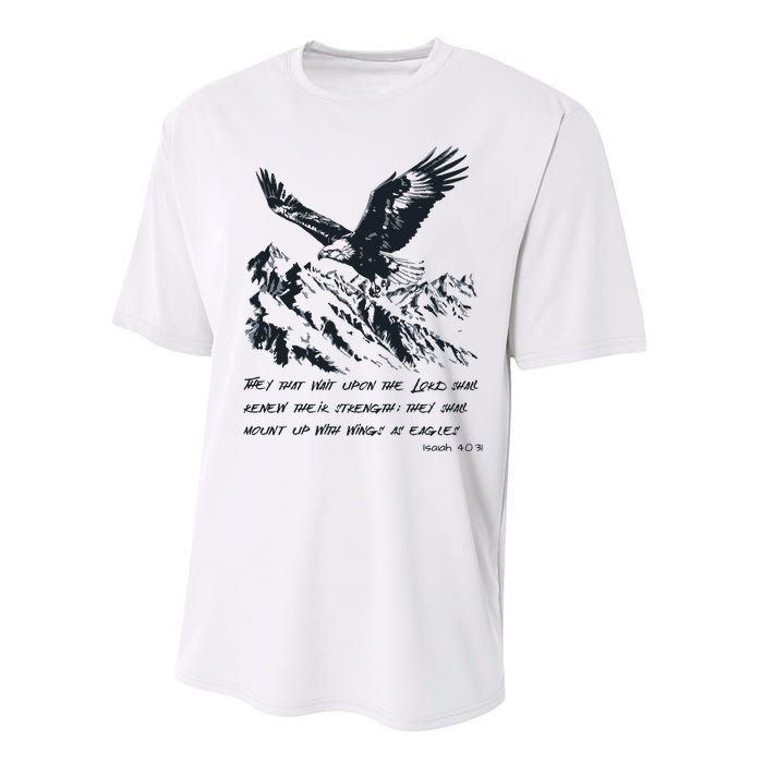 Isaiah 40:31 Bible Quote Christian Faith Performance Sprint T-Shirt