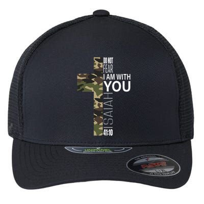 Isaiah 4110 Do Not Fear Faith Christian Verse Camo Easter Flexfit Unipanel Trucker Cap