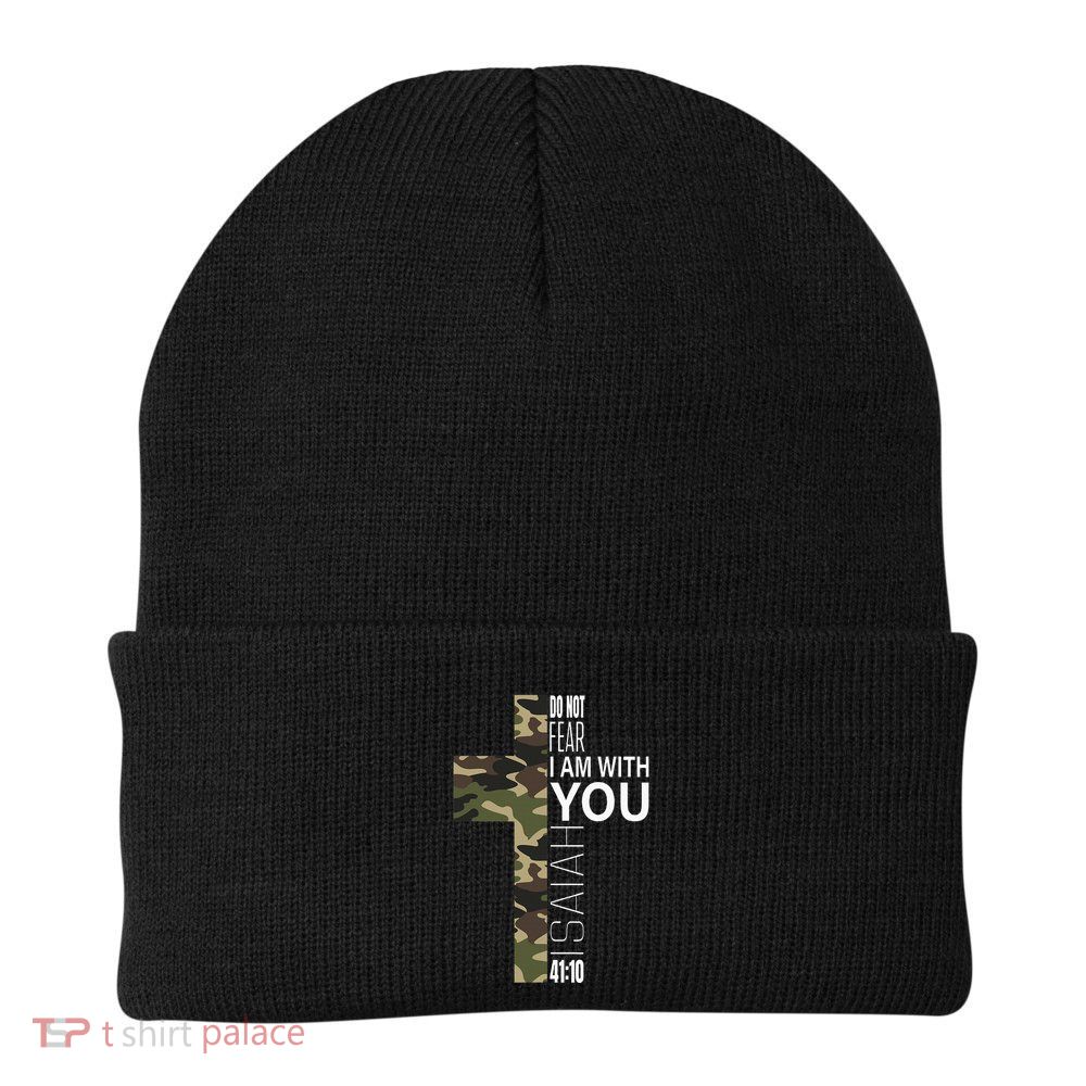 Isaiah 4110 Do Not Fear Faith Christian Verse Camo Easter Beanie