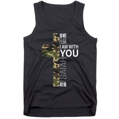 Isaiah 4110 Do Not Fear Faith Christian Verse Camo Easter Tank Top