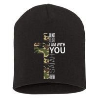 Isaiah 4110 Do Not Fear Faith Christian Verse Camo Easter Short Acrylic Beanie