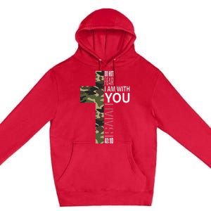 Isaiah 4110 Do Not Fear Faith Christian Verse Camo Easter Premium Pullover Hoodie