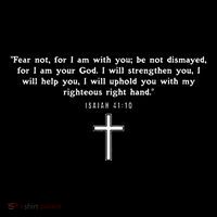Isaiah 4110 Fear Not I Am With You Christian Faith Cross Impact Tech Backpack