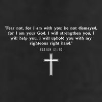 Isaiah 4110 Fear Not I Am With You Christian Faith Cross Microfiber Hand Towel