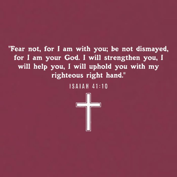 Isaiah 4110 Fear Not I Am With You Christian Faith Cross 16oz Travel Tumbler