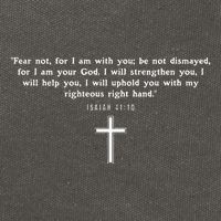 Isaiah 4110 Fear Not I Am With You Christian Faith Cross Cotton Canvas Backpack