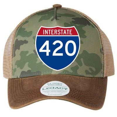 Interstate 420 Highway Marijuana Hashish Women Funny Legacy Tie Dye Trucker Hat