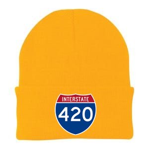 Interstate 420 Highway Marijuana Hashish Women Funny Knit Cap Winter Beanie