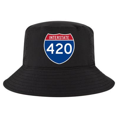 Interstate 420 Highway Marijuana Hashish Women Funny Cool Comfort Performance Bucket Hat