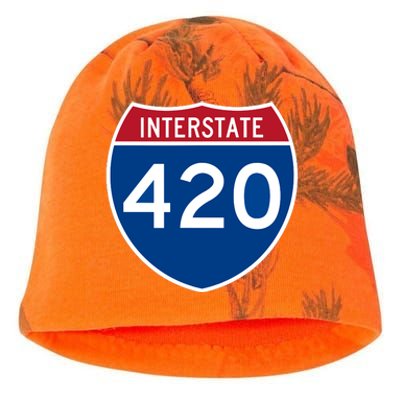 Interstate 420 Highway Marijuana Hashish Women Funny Kati - Camo Knit Beanie