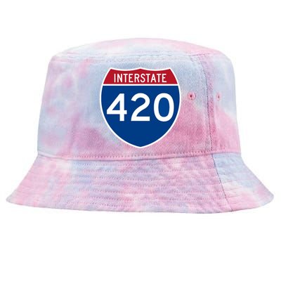 Interstate 420 Highway Marijuana Hashish Women Funny Tie-Dyed Bucket Hat