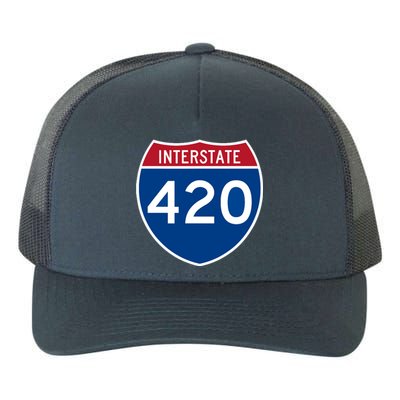 Interstate 420 Highway Marijuana Hashish Women Funny Yupoong Adult 5-Panel Trucker Hat