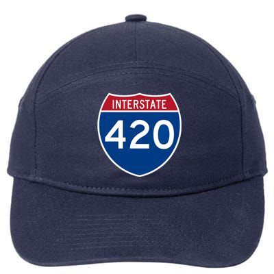 Interstate 420 Highway Marijuana Hashish Women Funny 7-Panel Snapback Hat