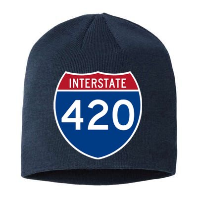 Interstate 420 Highway Marijuana Hashish Women Funny Sustainable Beanie