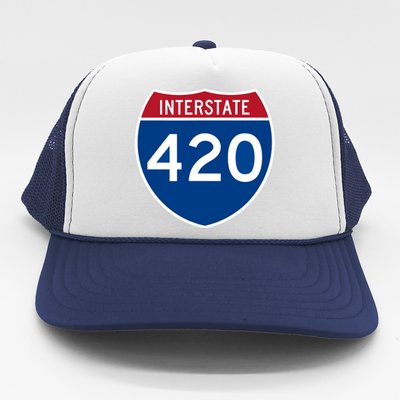 Interstate 420 Highway Marijuana Hashish Women Funny Trucker Hat