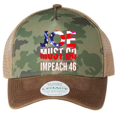 Impeach 46 Joe Must Go Anti Biden Republican Anti Biden Legacy Tie Dye Trucker Hat