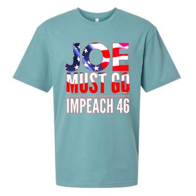 Impeach 46 Joe Must Go Anti Biden Republican Antibiden Gift Sueded Cloud Jersey T-Shirt