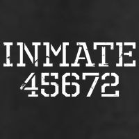 Inmate 45672 Jail Halloween Costume 7 Panel Mesh Trucker Snapback Hat