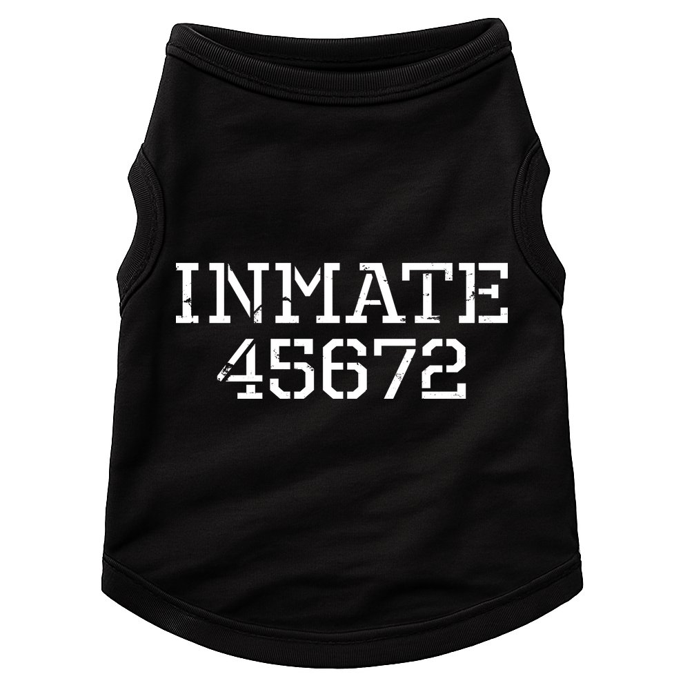 Inmate 45672 Jail Halloween Costume Doggie Tank