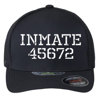 Inmate 45672 Jail Halloween Costume Flexfit Unipanel Trucker Cap