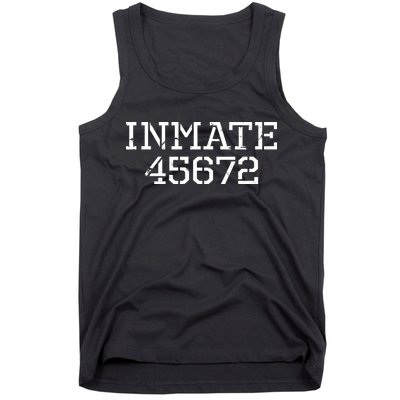 Inmate 45672 Jail Halloween Costume Tank Top