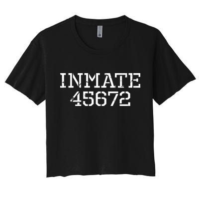 Inmate 45672 Jail Halloween Costume Crop Top