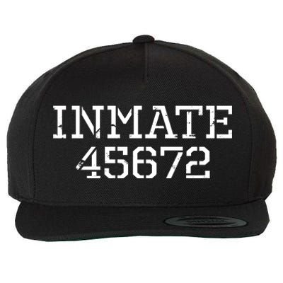 Inmate 45672 Jail Halloween Costume Wool Snapback Cap