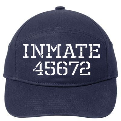 Inmate 45672 Jail Halloween Costume 7-Panel Snapback Hat