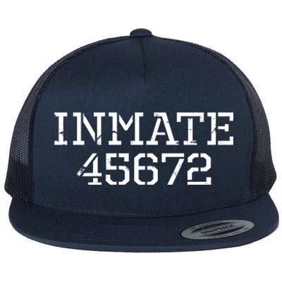 Inmate 45672 Jail Halloween Costume Flat Bill Trucker Hat