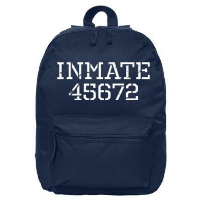 Inmate 45672 Jail Halloween Costume 16 in Basic Backpack