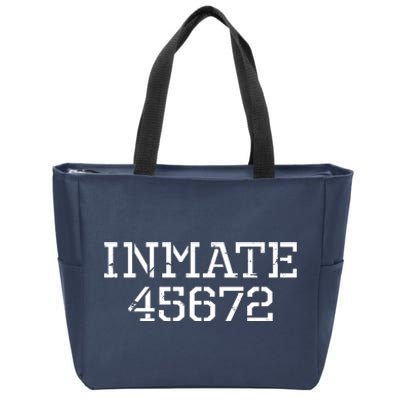 Inmate 45672 Jail Halloween Costume Zip Tote Bag