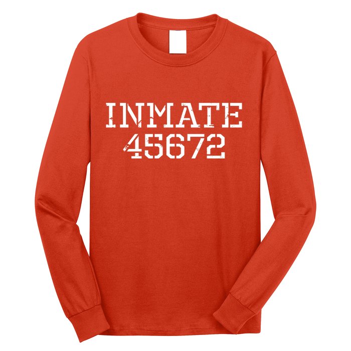 Inmate 45672 Jail Halloween Costume Long Sleeve Shirt