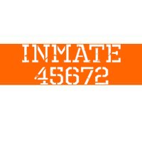 Inmate 45672 Jail Halloween Costume Bumper Sticker